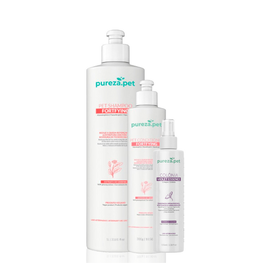 Fortifying Pet Grooming Set – 1 L Shampoo, 300 ml Conditioner & Violet Cologne for Strengthening, Hydration & Long‑Lasting Fragrance