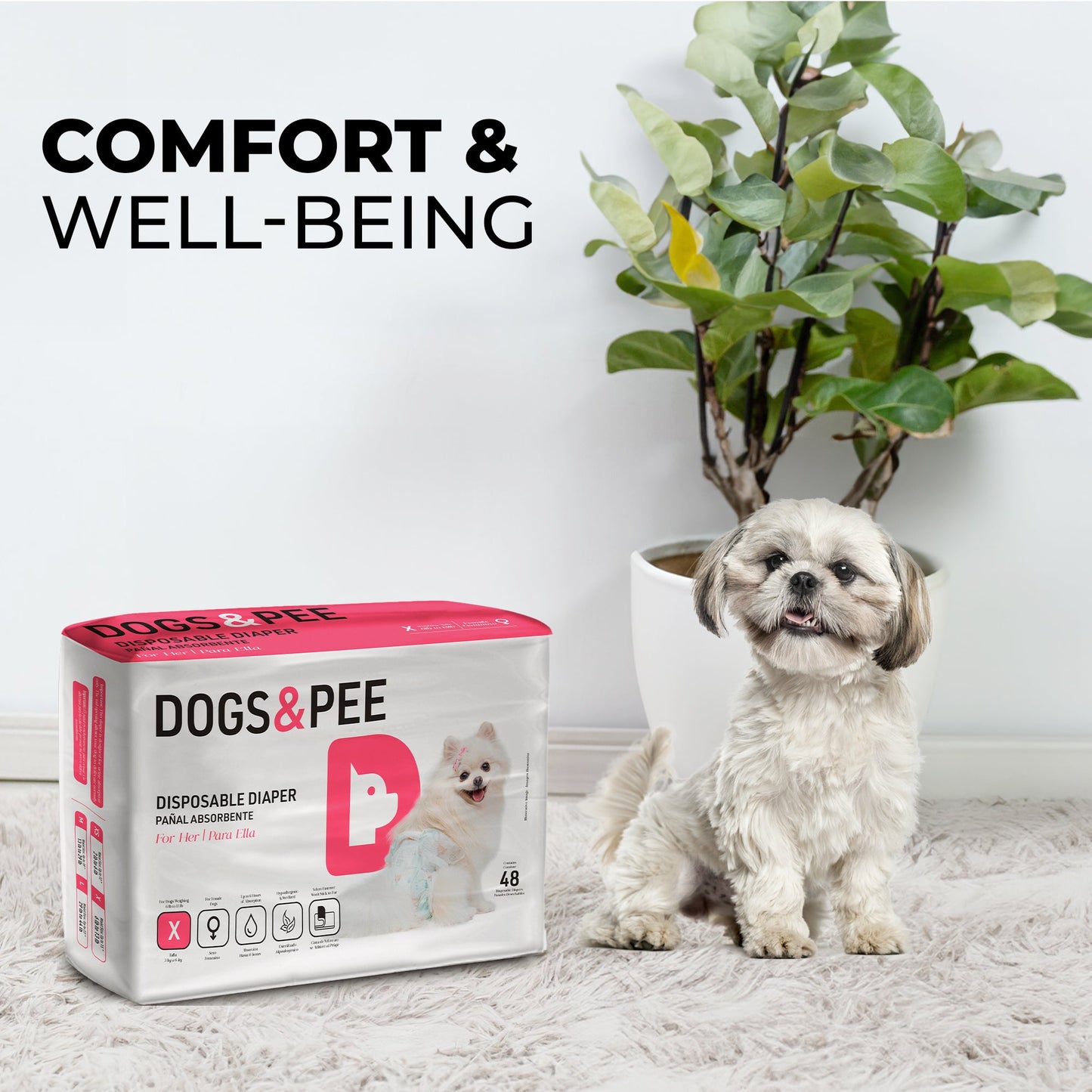 Pañales para perros y pipí